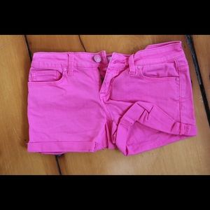 Bright pink Jean shorts